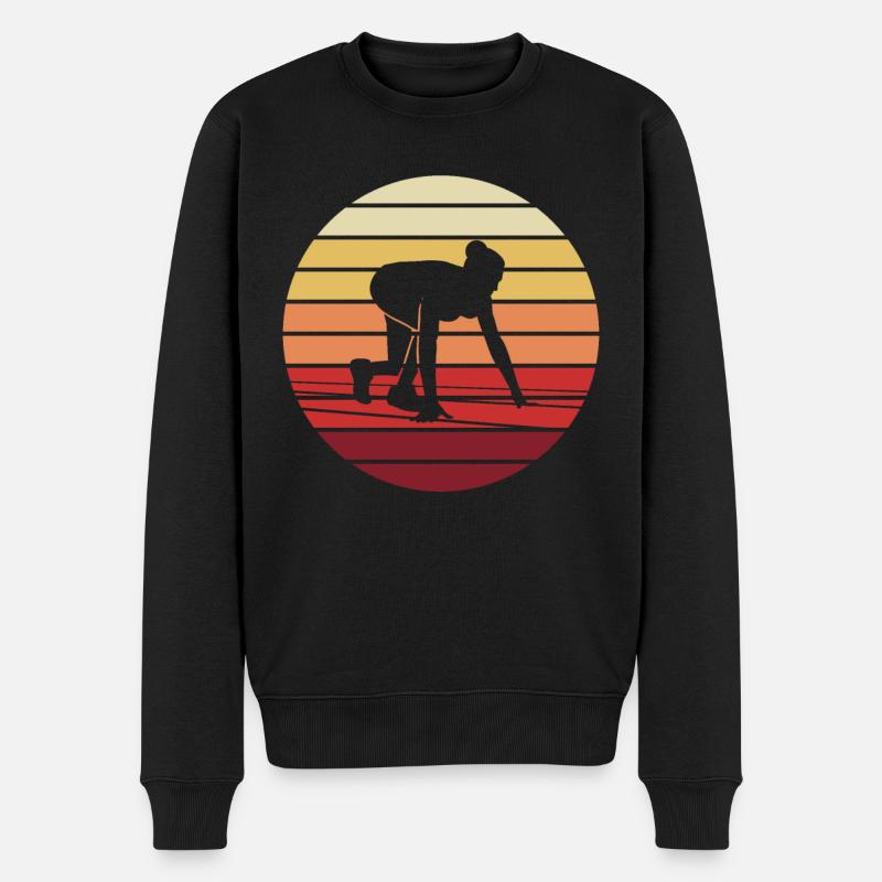 Sunset Sprint – Siegeslauf - Männer Premium Bio Pullover - Schwarz