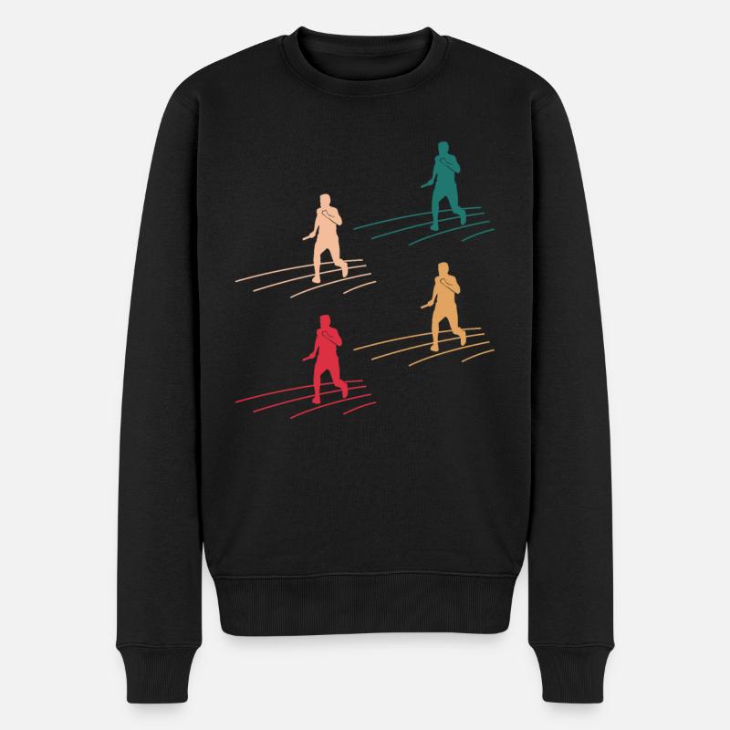 Bunter Staffellauf Spirit - Männer Premium Bio Pullover - Schwarz
