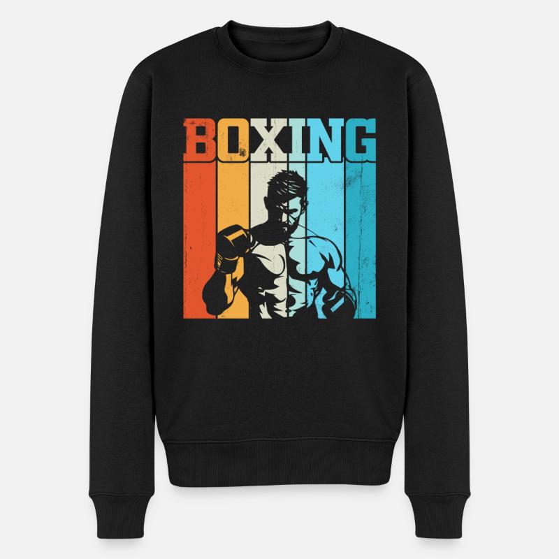Boxe Rétro - Pull Premium bio Homme - noir