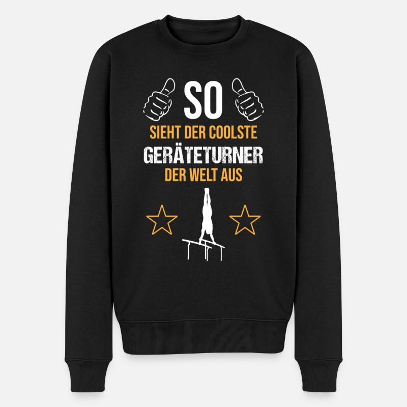 Coolster Geräteturner Welt Statement - Männer Premium Bio Pullover - Schwarz