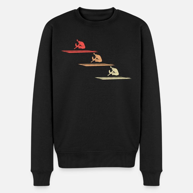 Weitsprung Athletik Dynamik Geschenk - Männer Premium Bio Pullover - Schwarz