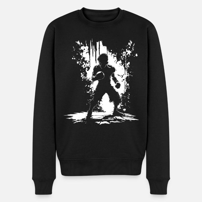 Boxe - Pull Premium bio Homme - noir