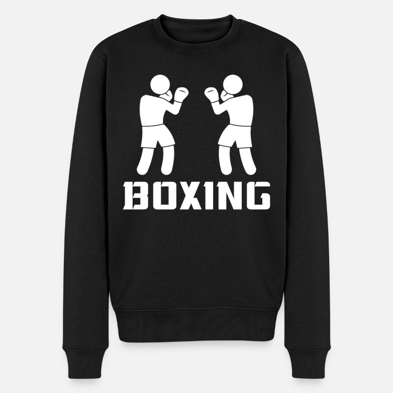 boxe - Pull Premium bio Homme - noir