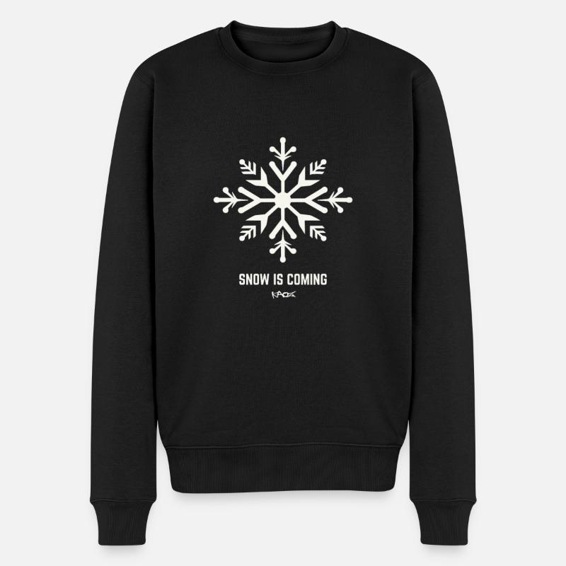 La neige arrive. - Pull Premium bio Homme - noir
