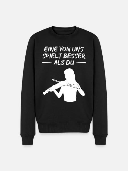 Virtuoso Violinist Can Gift - Men's Premium Organic Jumper - black