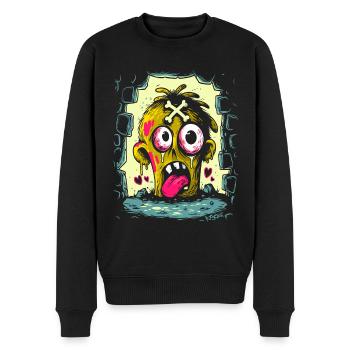 Beschütze den Eingang zur Kerker Zombie Pirat - Männer Premium Bio Pullover - Schwarz - Vorne - Nico (187cm)