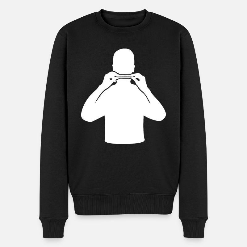 Harmonica Mélodie Virtuose - Pull Premium bio Homme - noir