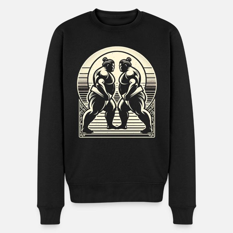 Sumo - Männer Premium Bio Pullover - Schwarz