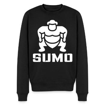 Sumo - Männer Premium Bio Pullover - Schwarz - Vorne - Nico (187cm)