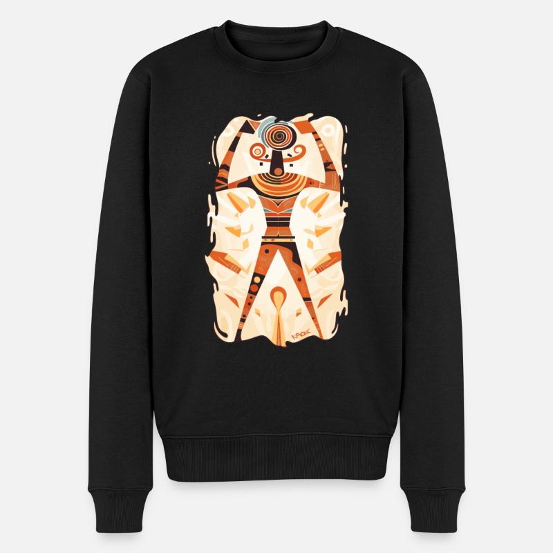 Uralte Kultur: Höhlenmalereien - Männer Premium Bio Pullover - Schwarz
