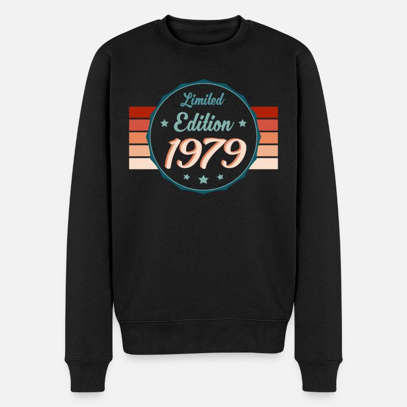 Geburtsjahr 1979 Spezial Edition Retrolook - Männer Premium Bio Pullover - Schwarz