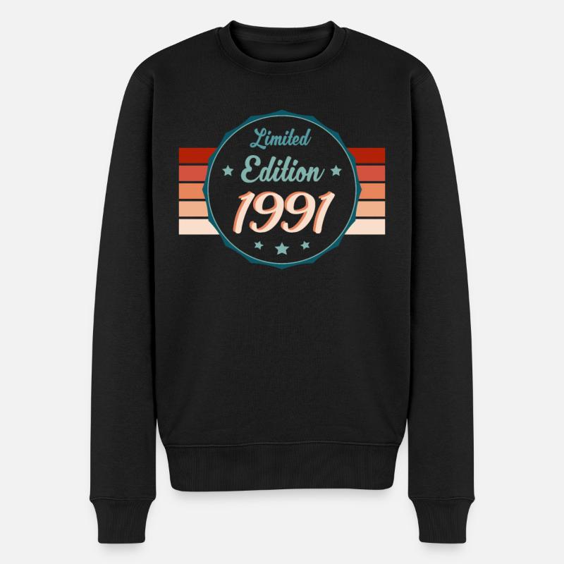 Millésime 1991 – Rétro Highlight cadeau - Pull Premium bio Homme - noir