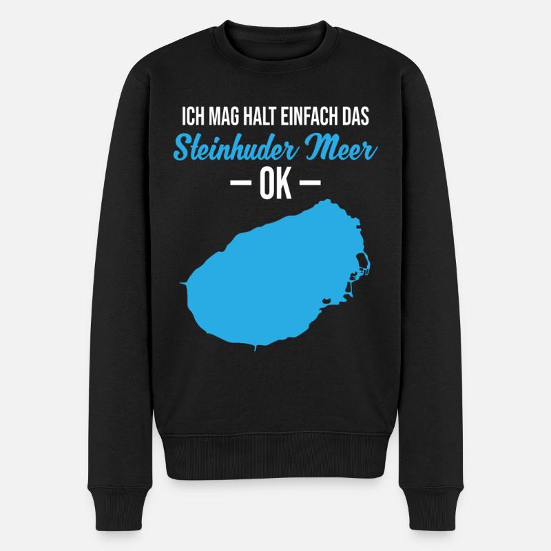 Einfach Steinhuder Meer Okay - Männer Premium Bio Pullover - Schwarz