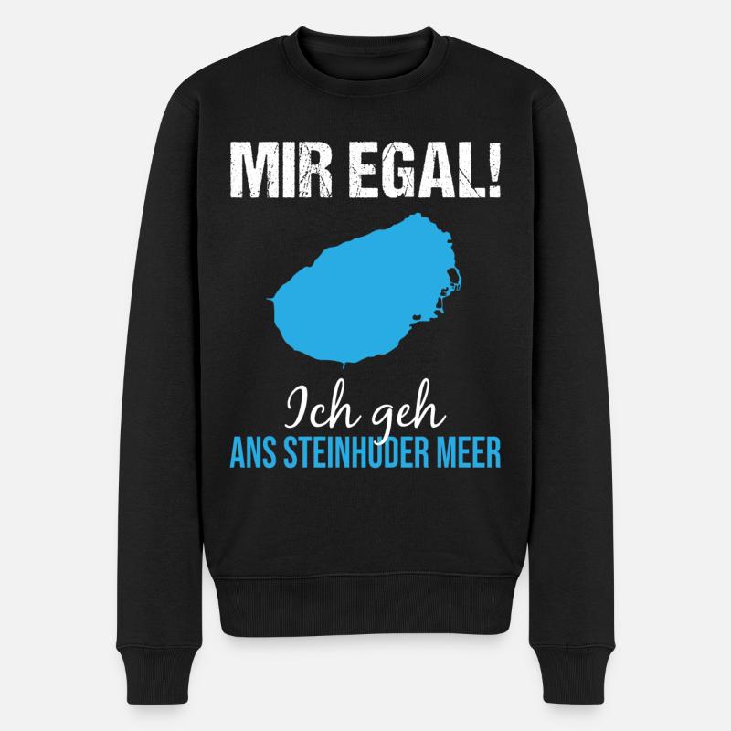 Egal Ich Geh Steinhuder Meer - Geschenk - Männer Premium Bio Pullover - Schwarz