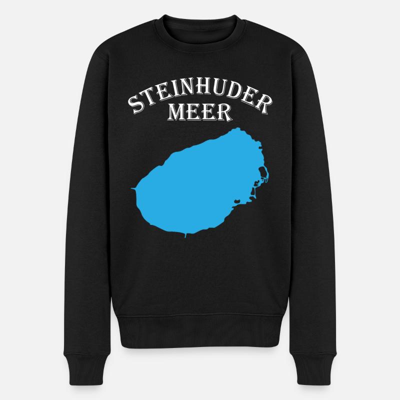 Steinhuder Meer Outline Eaux calmes - Pull Premium bio Homme - noir