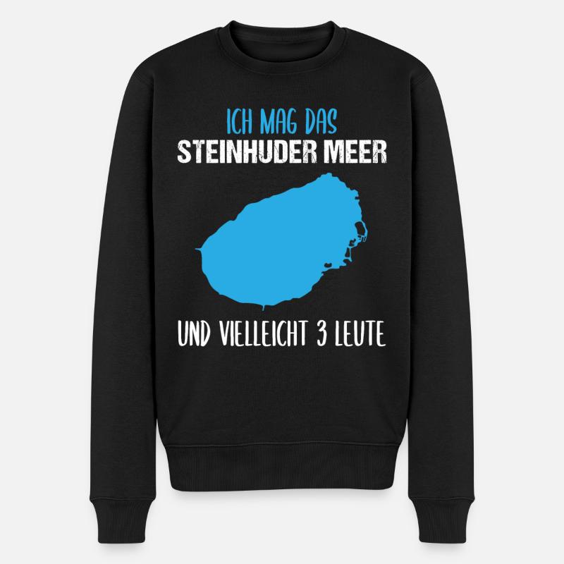 Steinhuder Meer & 3 personnes - Pull Premium bio Homme - noir