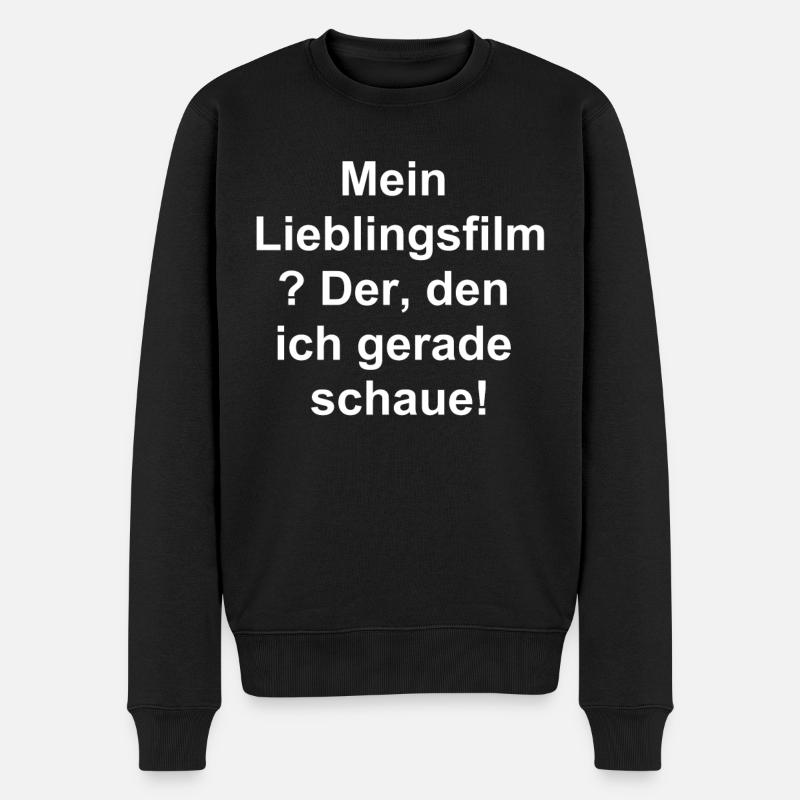 Movie Madness - Männer Premium Bio Pullover - Schwarz