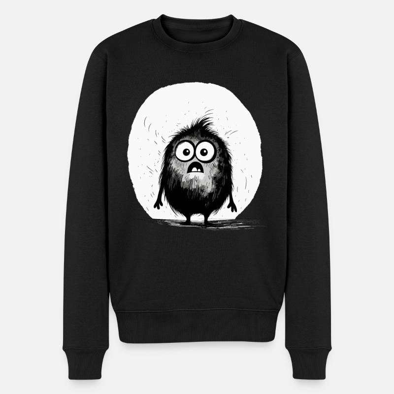Confus Petit Monstre Mignon Effrayant - Pull Premium bio Homme - noir
