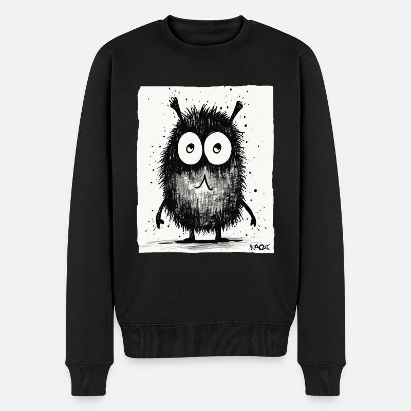 Drôle de petit monstre - Pull Premium bio Homme - noir