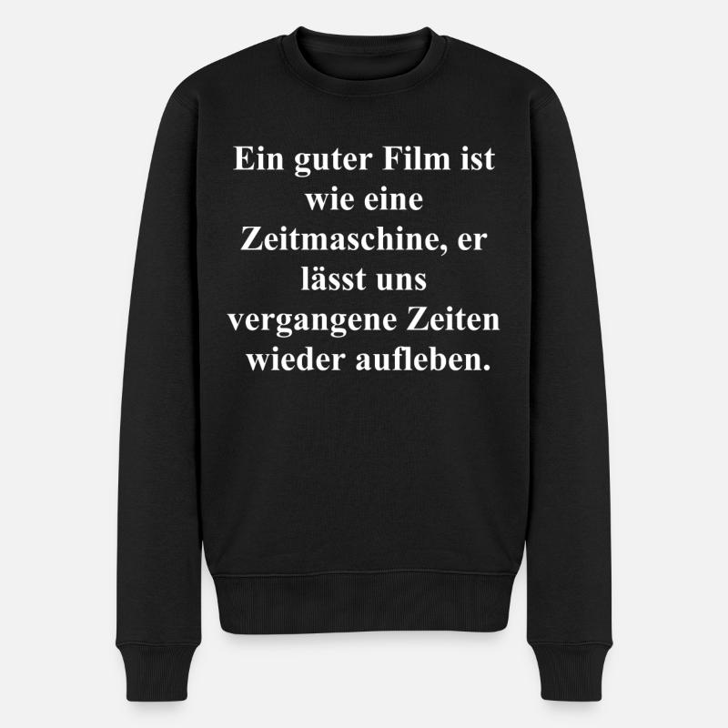 Retro Reels - Männer Premium Bio Pullover - Schwarz