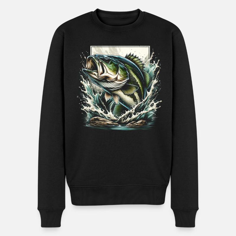 Poisson bar - Pull Premium bio Homme - noir