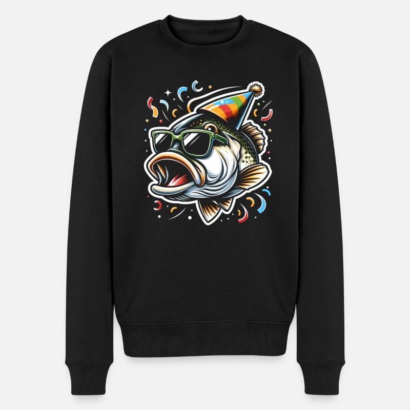 Poisson bar - Pull Premium bio Homme - noir