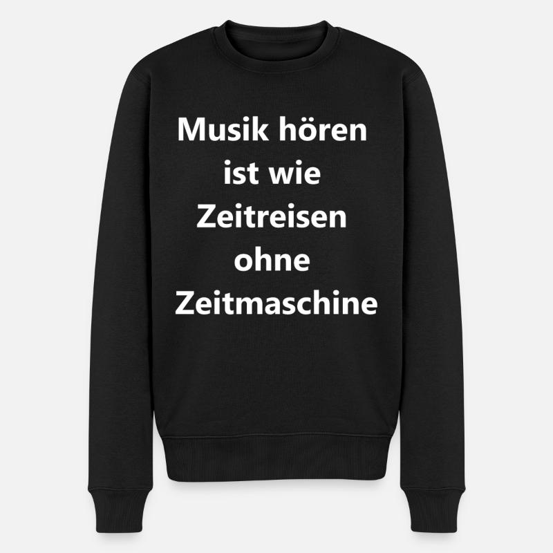 Zeitreise Geschenk - Männer Premium Bio Pullover - Schwarz