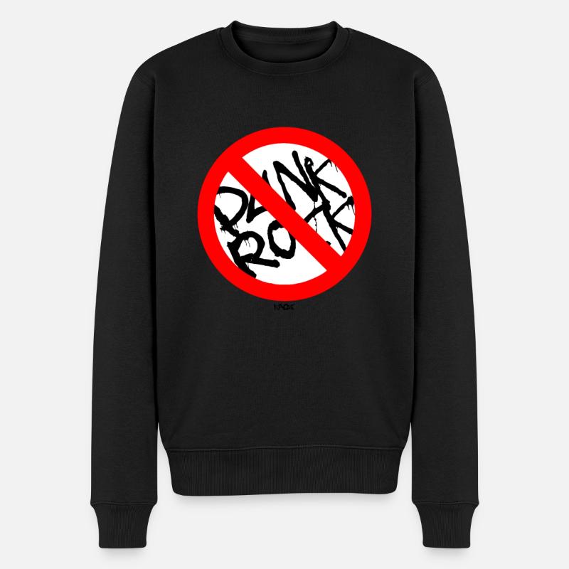 Verboten Punkrock Punk Rock - Männer Premium Bio Pullover - Schwarz