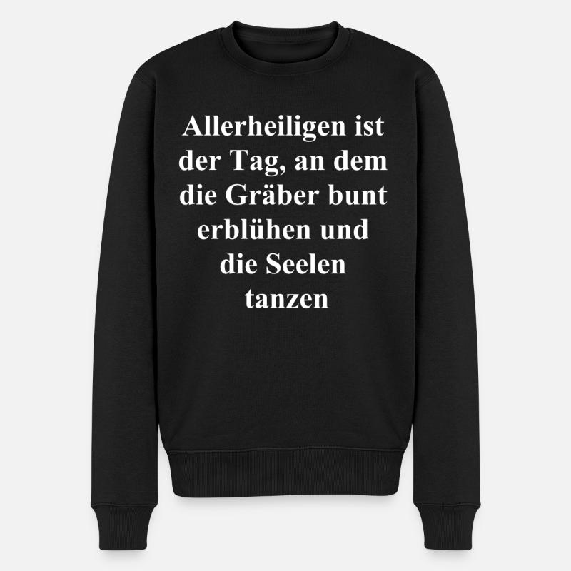 Geschenk zum Fest - Männer Premium Bio Pullover - Schwarz