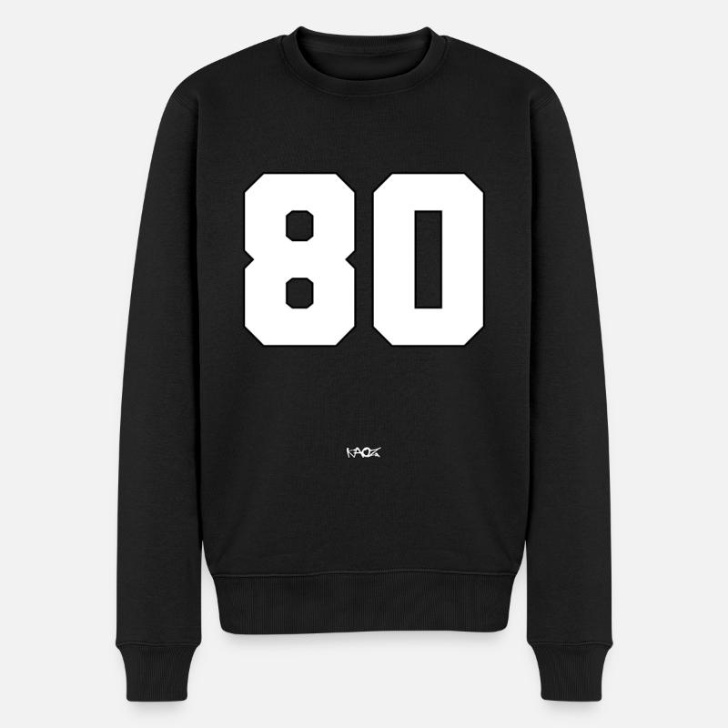 Numéro 80 - Pull Premium bio Homme - noir