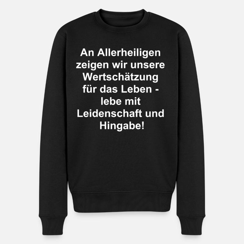 Geschenk der Dankbarkeit - Männer Premium Bio Pullover - Schwarz
