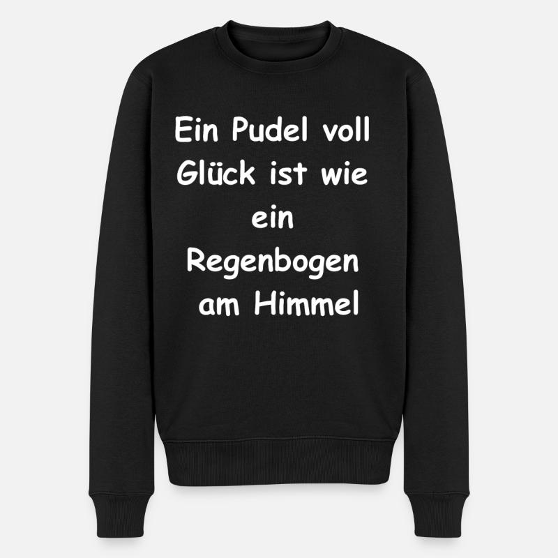Cadeau caniche heureux - Pull Premium bio Homme - noir