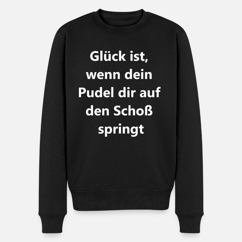 Caniche porte-bonheur cadeau - Pull Premium bio Homme - noir