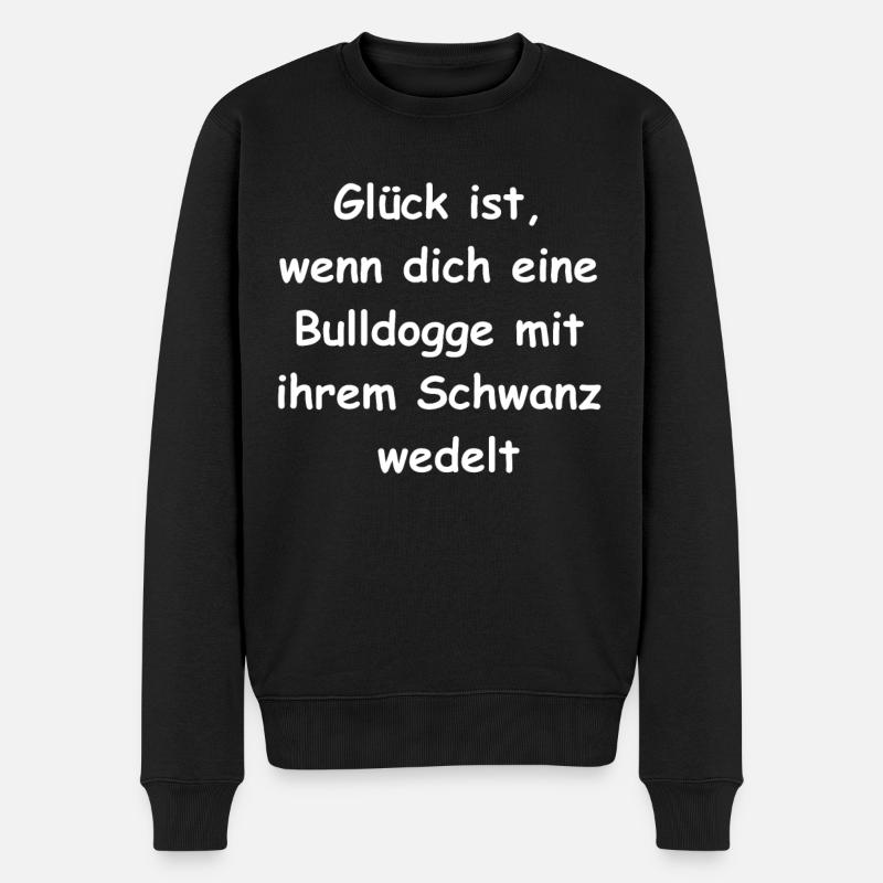 Porte-bonheur bouledogue - Pull Premium bio Homme - noir