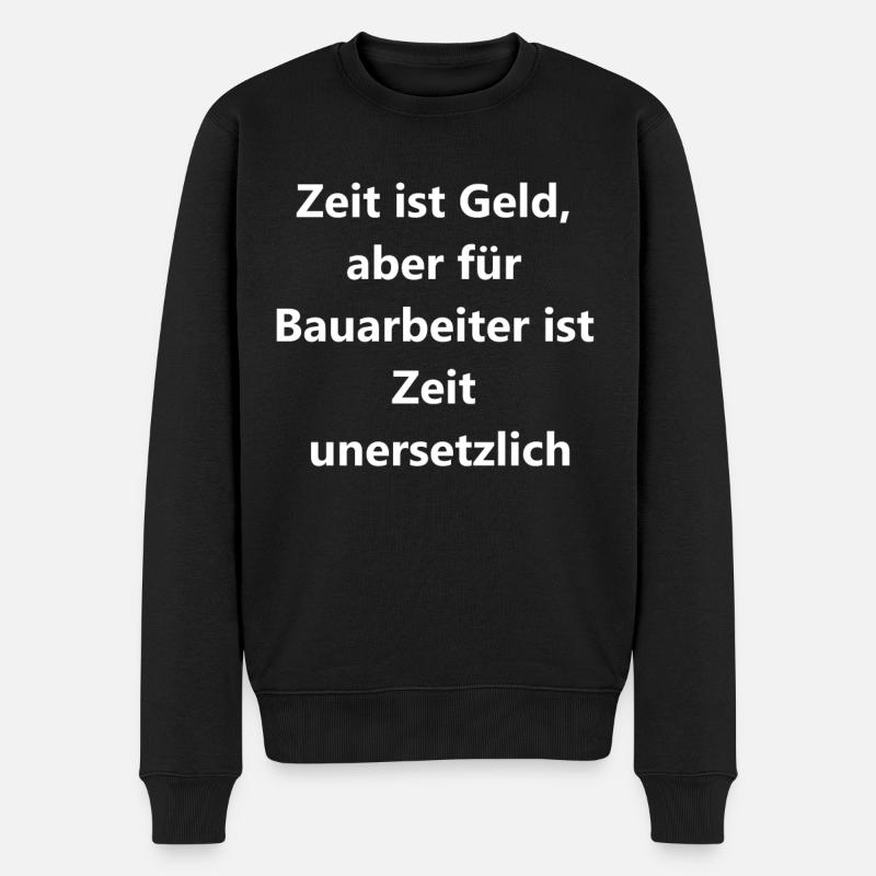 Bauarbeiter Geschenk - Männer Premium Bio Pullover - Schwarz