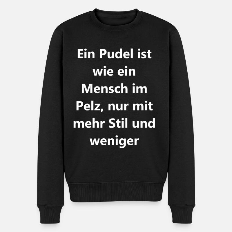 Cadeau caniche - Pull Premium bio Homme - noir