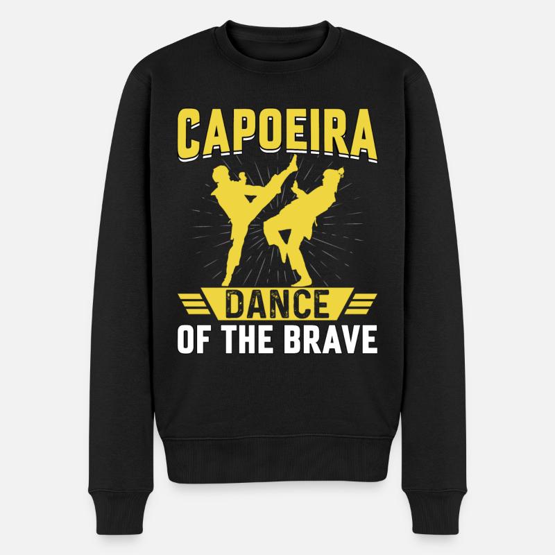 Capoeira-Tanz der Tapferen - Männer Premium Bio Pullover - Schwarz