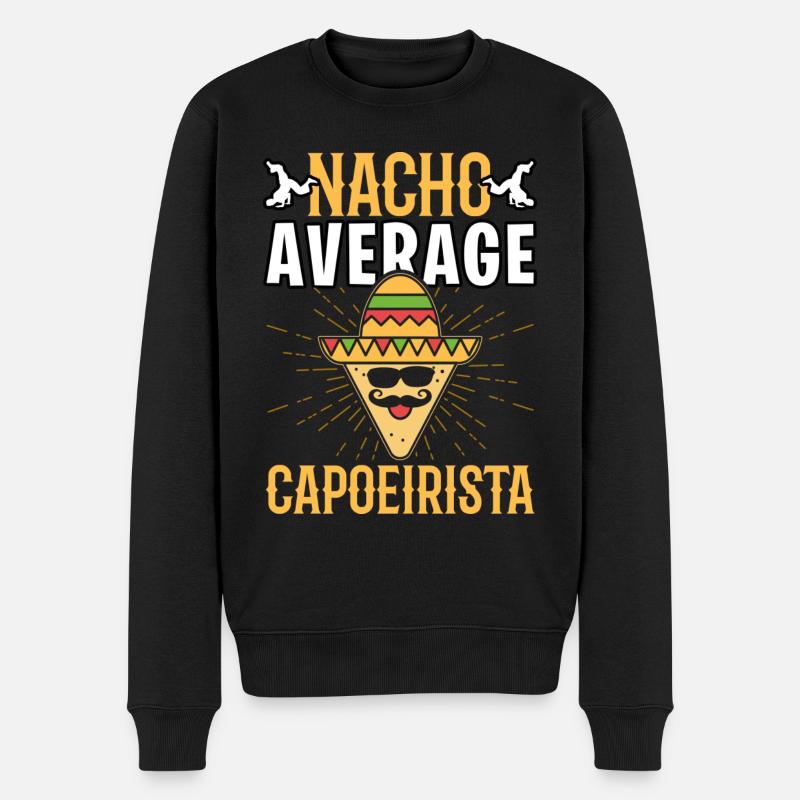 Nacho Average Capoeirista - Männer Premium Bio Pullover - Schwarz