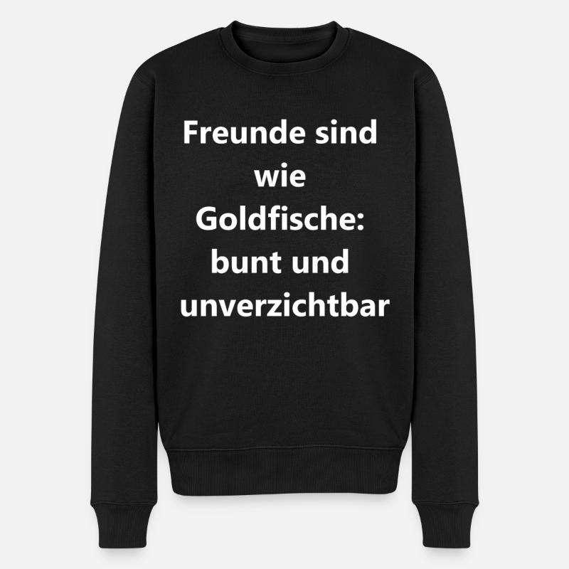 Bunter Flossentanz - Männer Premium Bio Pullover - Schwarz