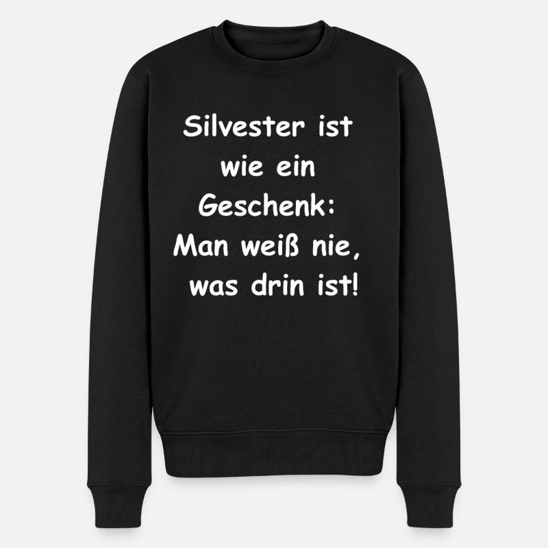 Cadeaux de la Saint-Sylvestre - Pull Premium bio Homme - noir