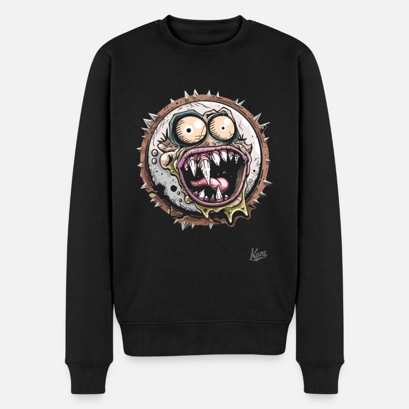 Horror-Monster Maroni Kastanie - Männer Premium Bio Pullover - Schwarz
