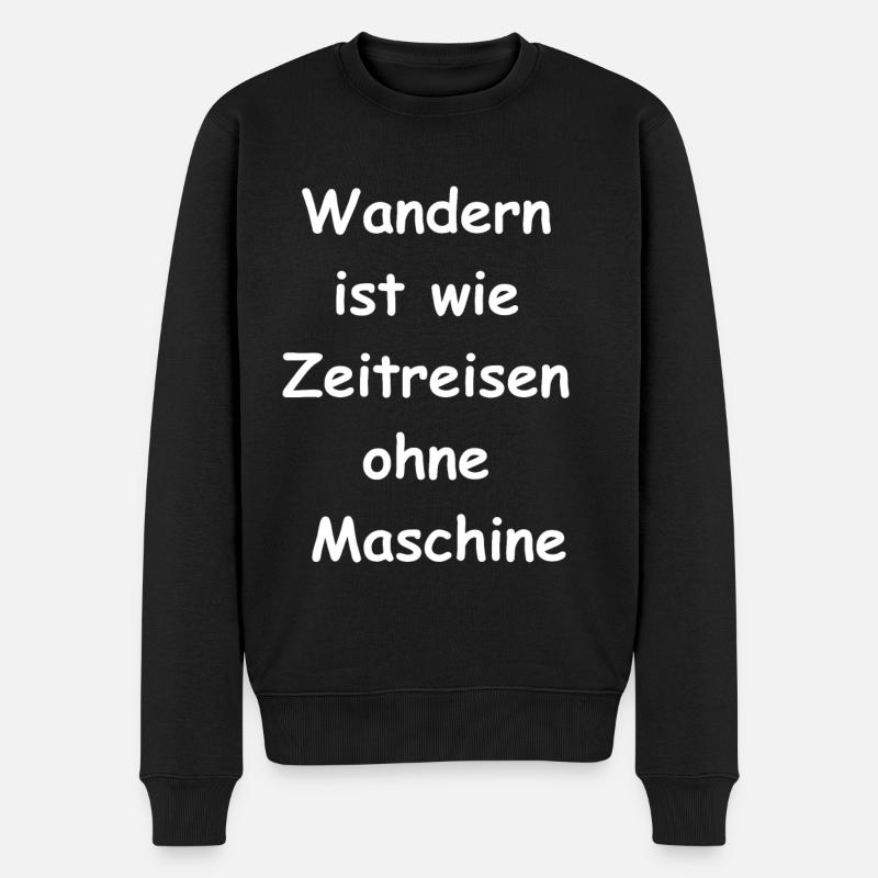 Zeitreise Geschenk - Männer Premium Bio Pullover - Schwarz