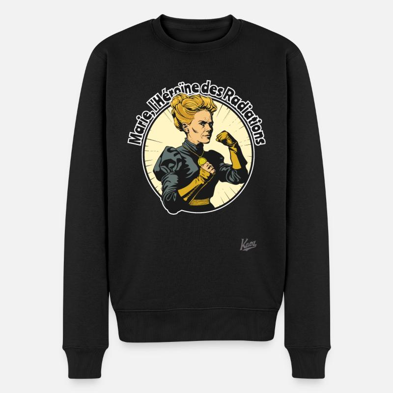 Marie - L’héroïne des radiations - Pull Premium bio Homme - noir