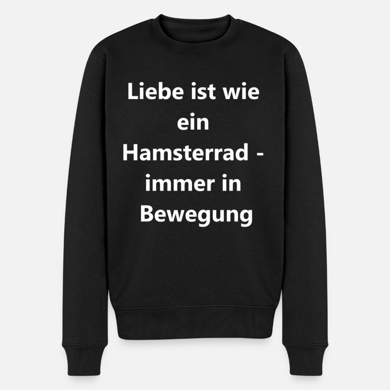 Lustiges Hamstergeschenk - Männer Premium Bio Pullover - Schwarz