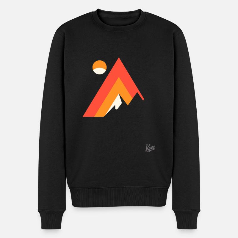 Berg und Natur - Männer Premium Bio Pullover - Schwarz