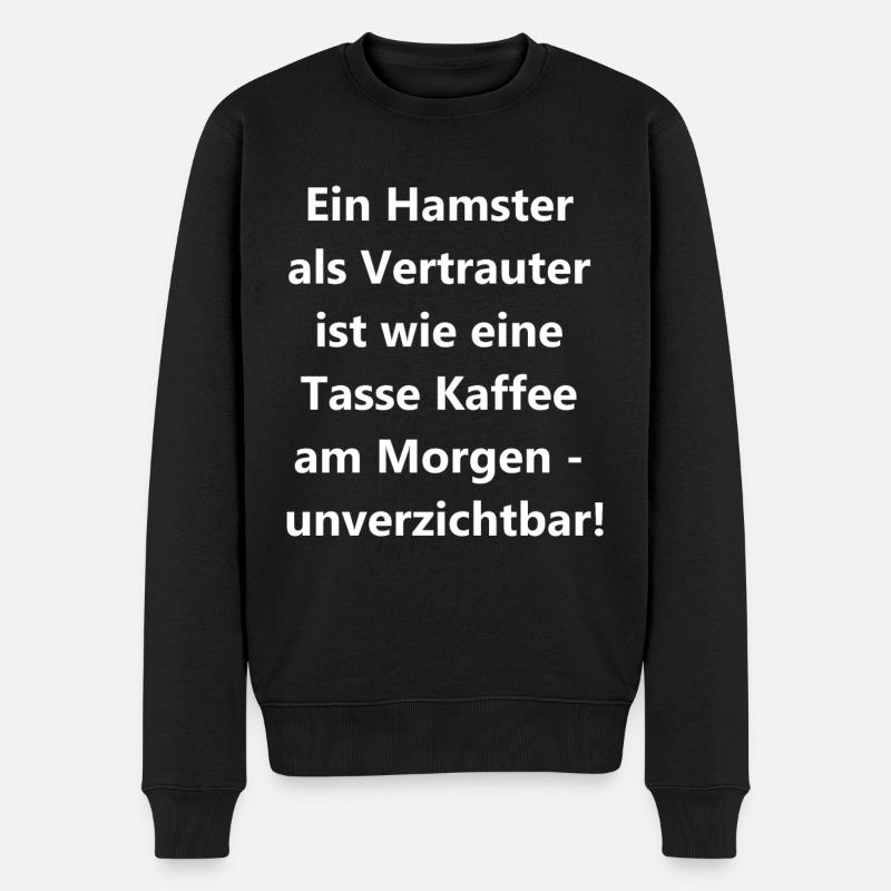Hamster Vertrauter Geschenk - Männer Premium Bio Pullover - Schwarz