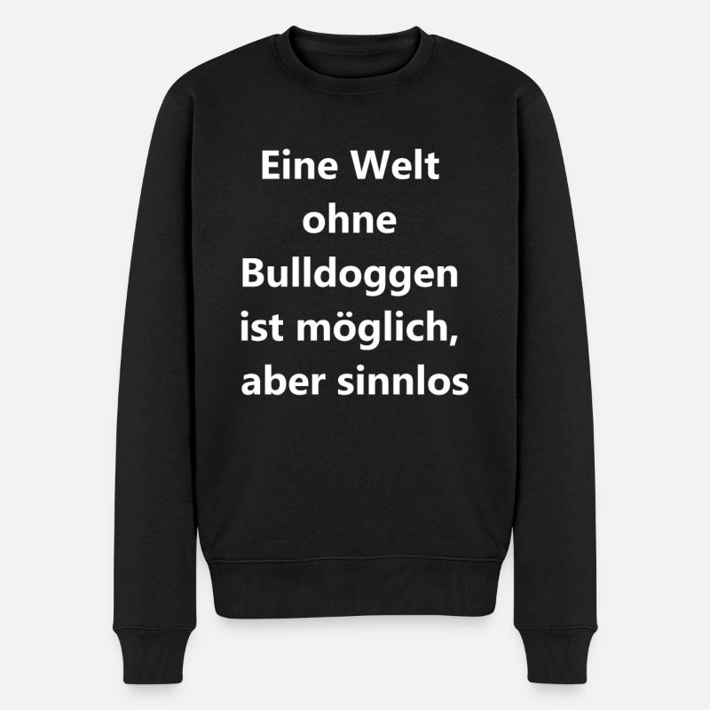Cadeau d’amour bouledogue - Pull Premium bio Homme - noir