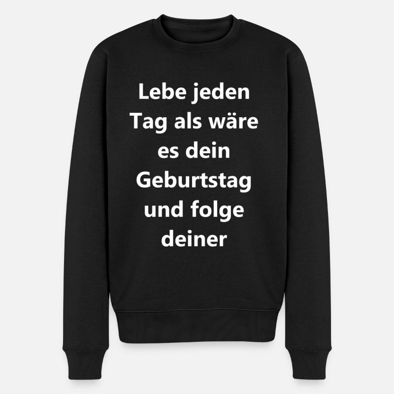 Geschenk für Geburtstagskind - Männer Premium Bio Pullover - Schwarz