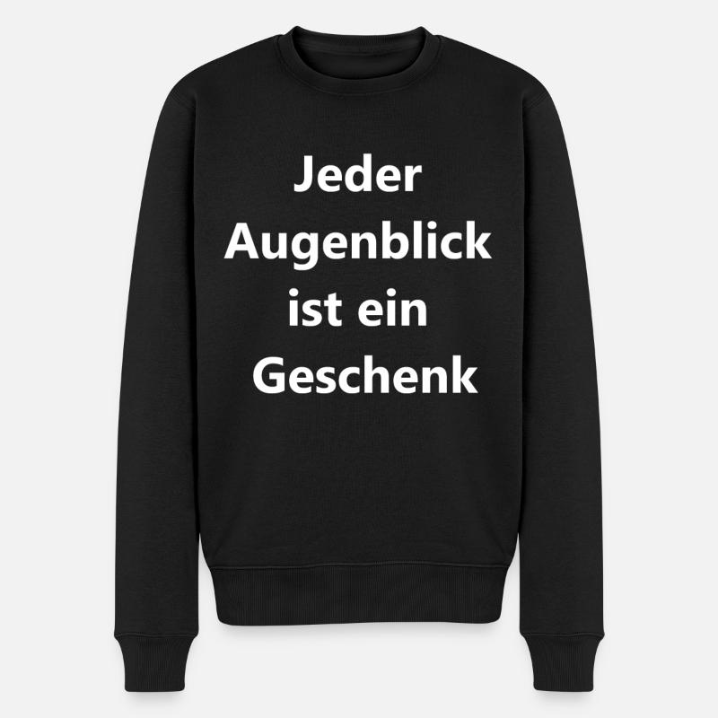 Zeitlose Erinnerungen Geschenk - Männer Premium Bio Pullover - Schwarz