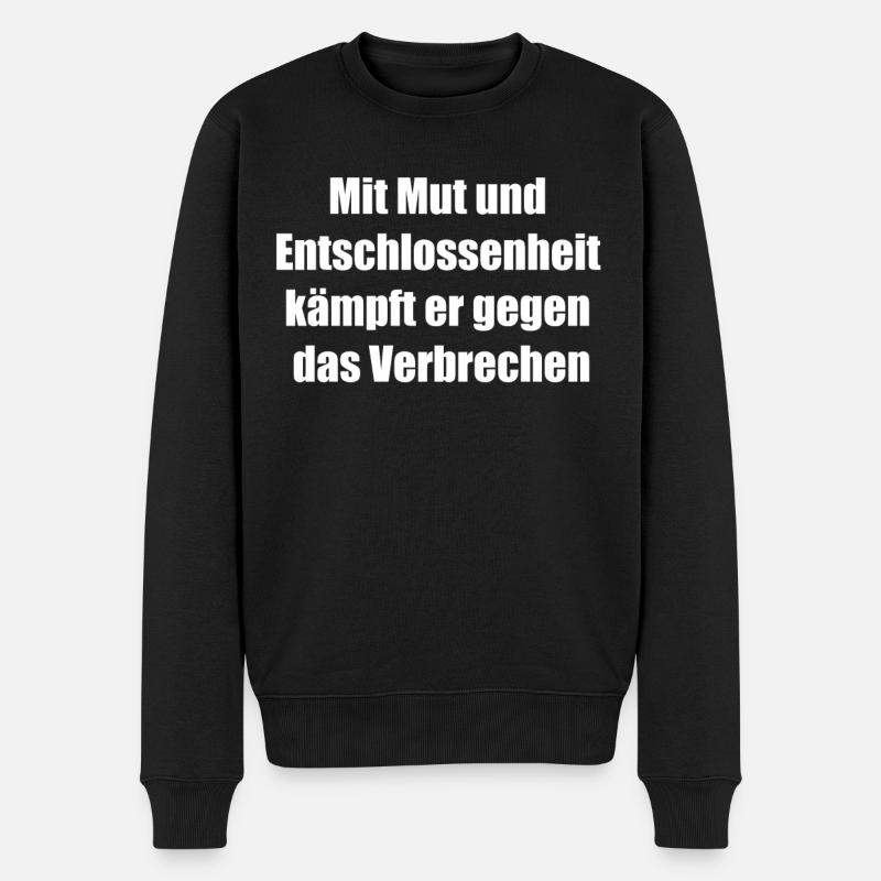 Polizei Geschenk - Männer Premium Bio Pullover - Schwarz